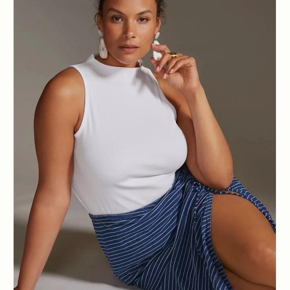 Anthropologie Maeve Mock Neck Tank size S - Picture 4 of 6